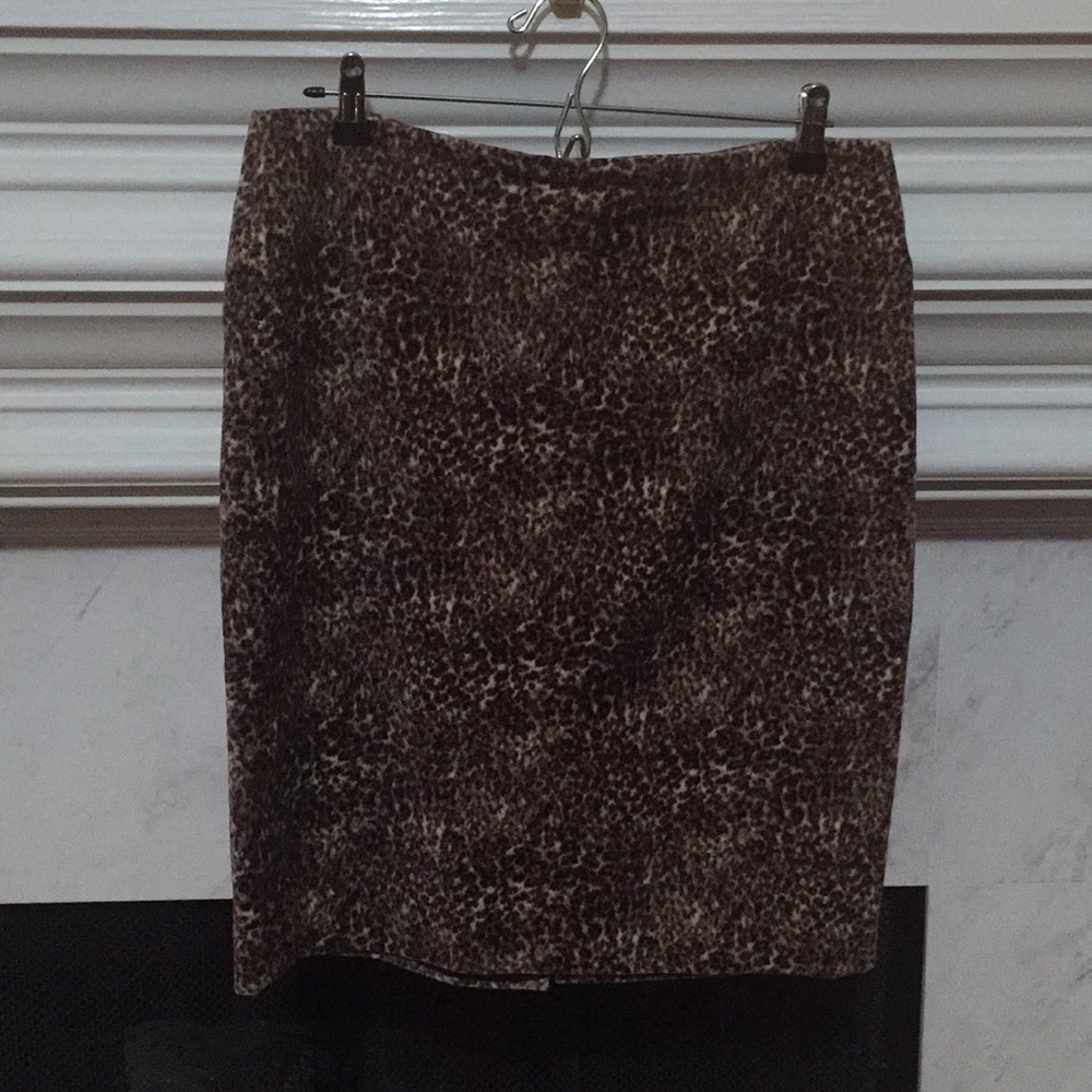 Talbots leopard print skirt